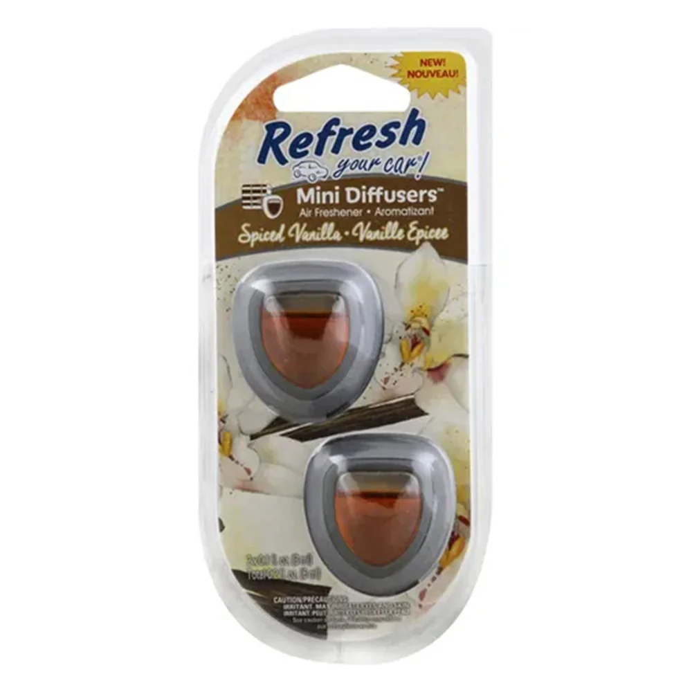 Reusable Refresh Your Car Air Fresheners Spiced Vanilla Minu Diffusers Auto Vent Sticks 2 Piece 1Ea Next-Generation