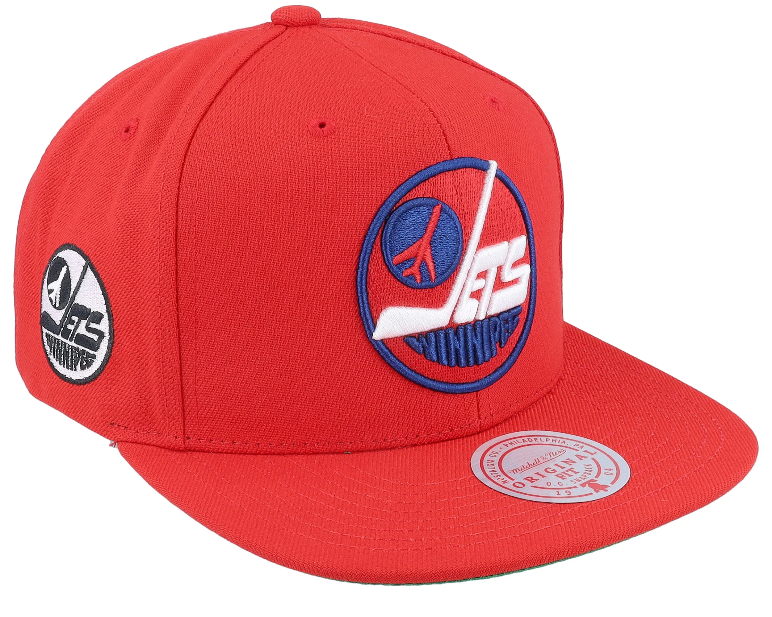 Solid Mitchell Ness Men's NHL Alternate Flip Snapback Jets Snapback Caps Comfortable