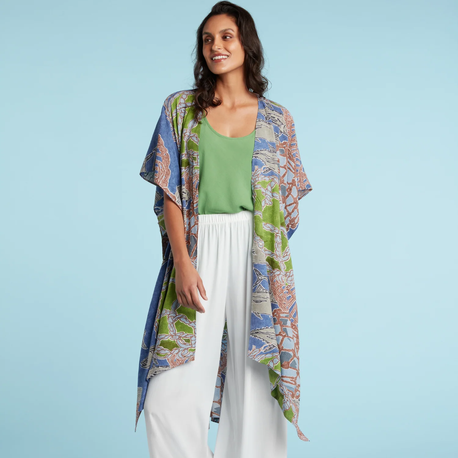 Pure Kimono Jacket - Fishing Floats Modern