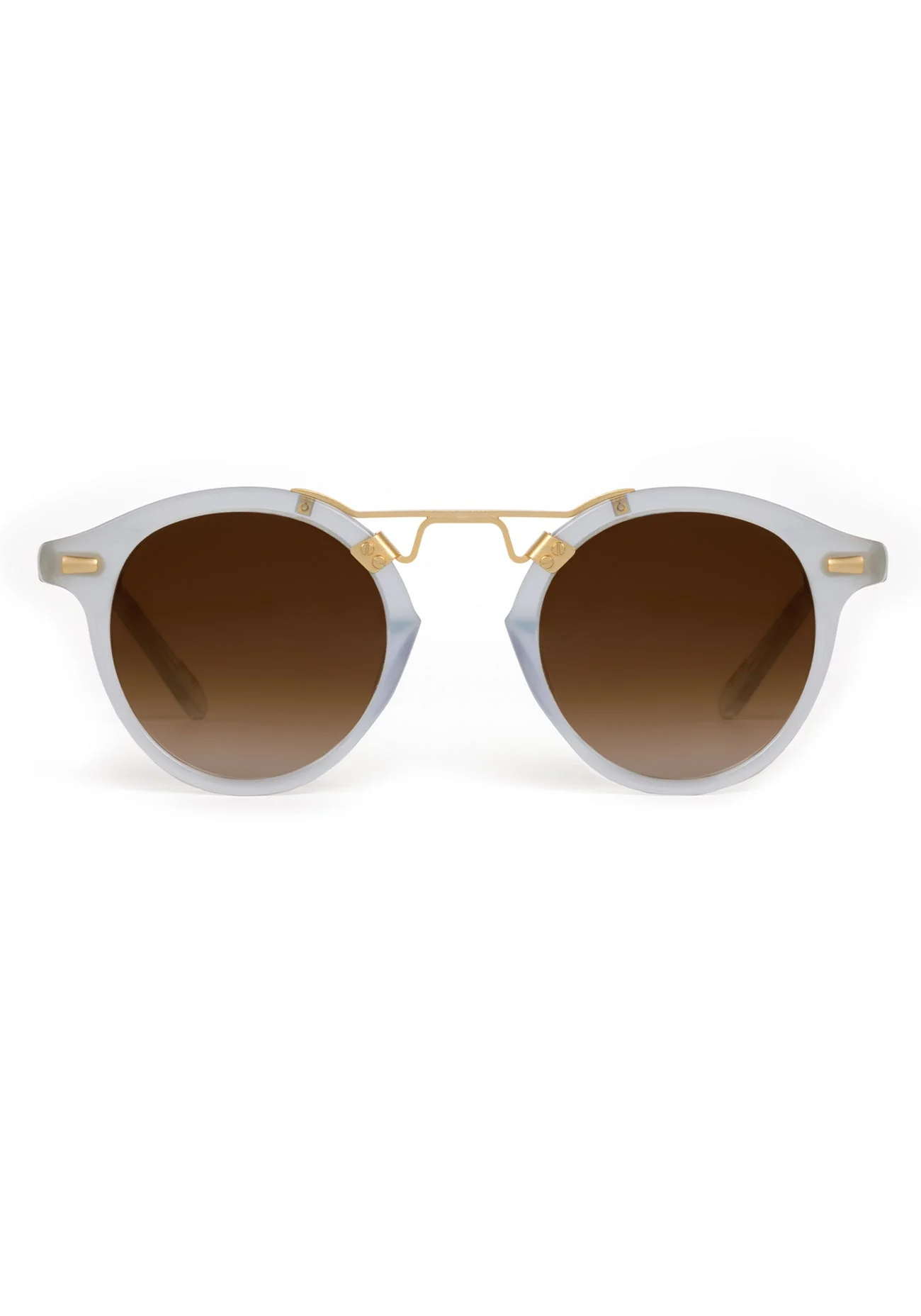 Pure Krewe St. Louis Sunglasses in Powder Blue 18K Consistent