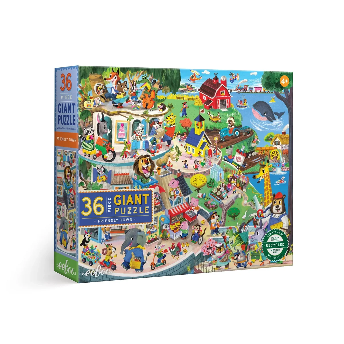 Optimized 36pc Friendly Town Giant Puzzle Crafted