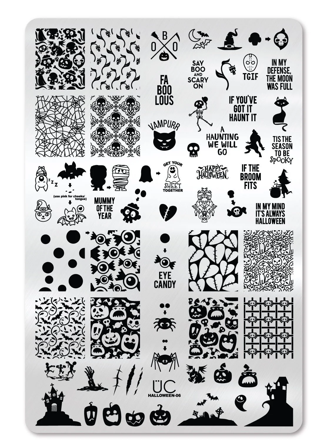 Exclusive Halloween 6 - Uber Chic Stamping Plate Flexible