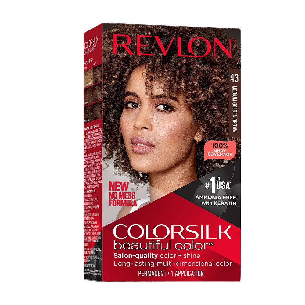 Trendy Revlon Colorsilk Beautiful Permanent Hair Color 43 Medium Golden Brown 1 Ea Traditional