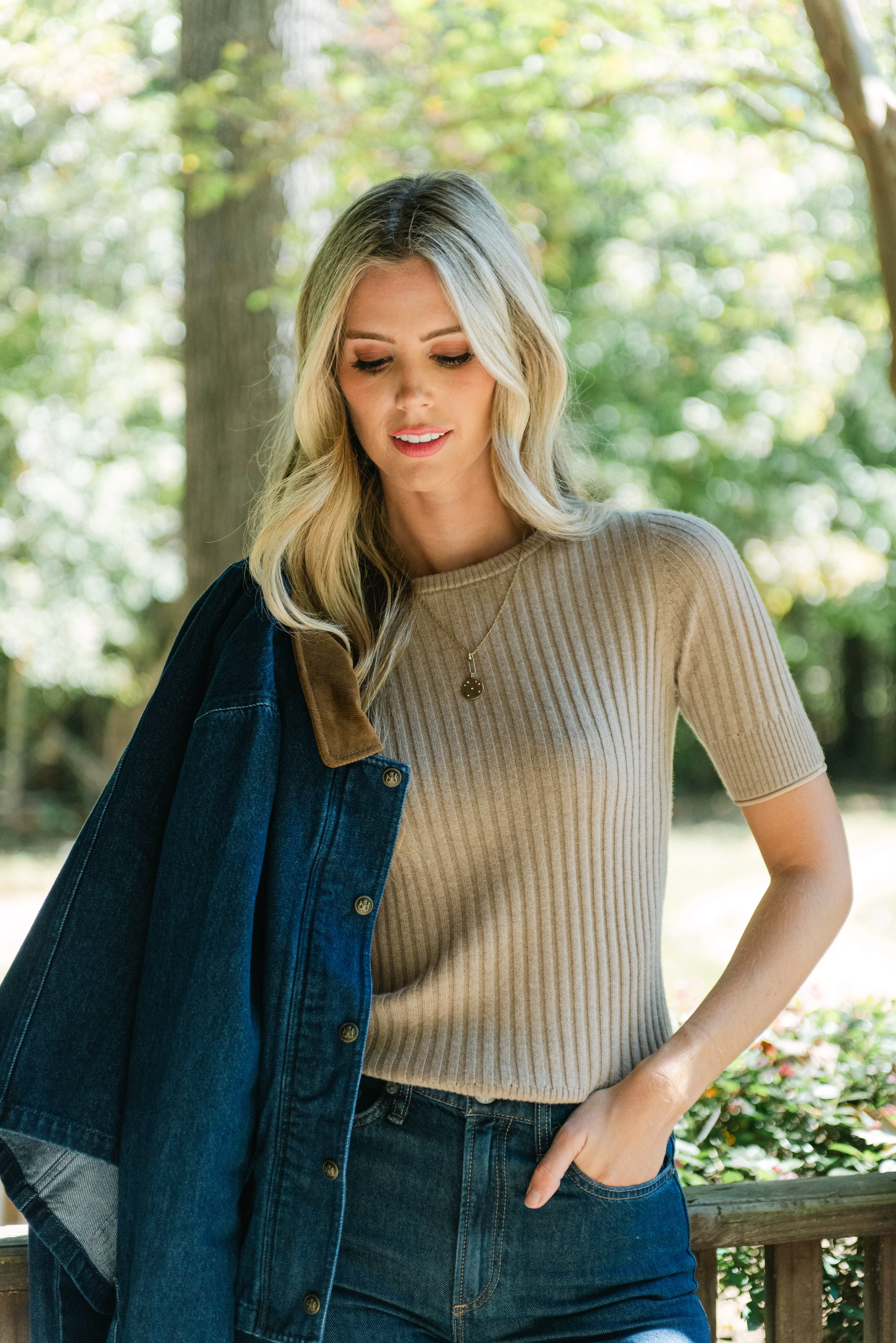 Verified Ramy Brook Elliot Cashmere T-Shirt Sweater in Oatmeal Elegant
