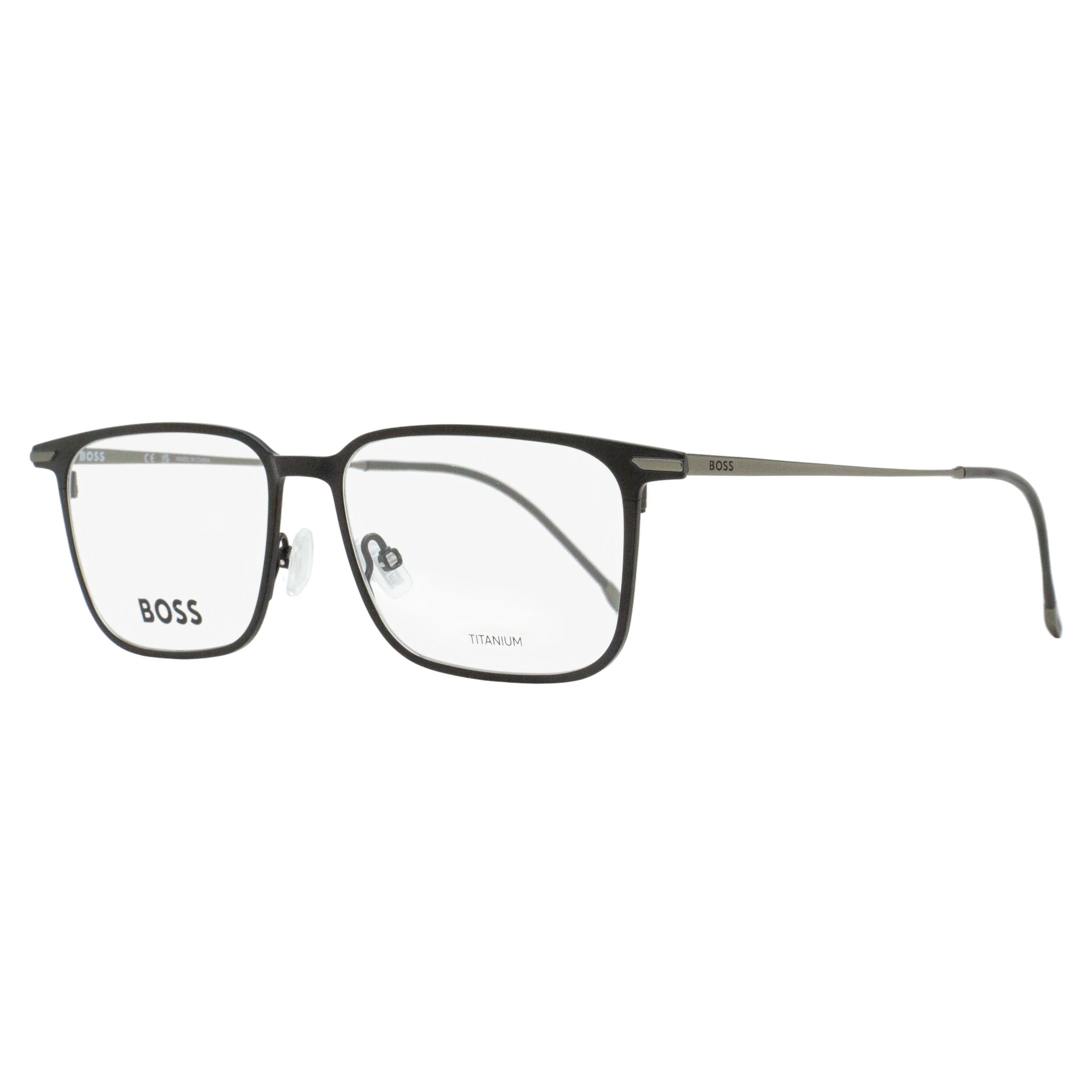 Unique Boss Titanium Rectangular Eyeglasses B1253 003 Matte Black 54mm Specialty