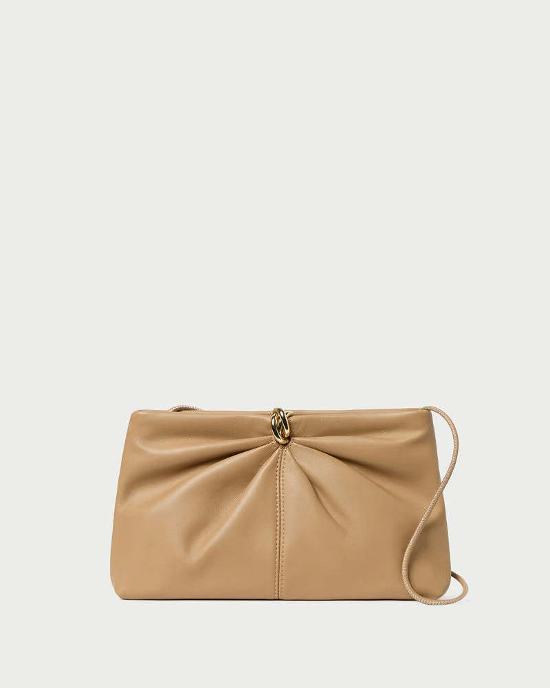 Professional Loeffler Randall Corrine Gathered Multi Ring Clutch in Khaki Breathable