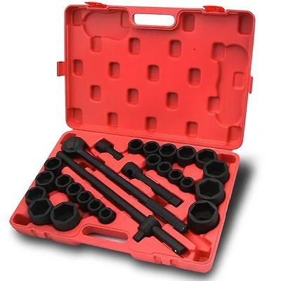 Durable 3 4 Drive Standard SAE and Metric Impact Socket Wrench Tool Set Green
