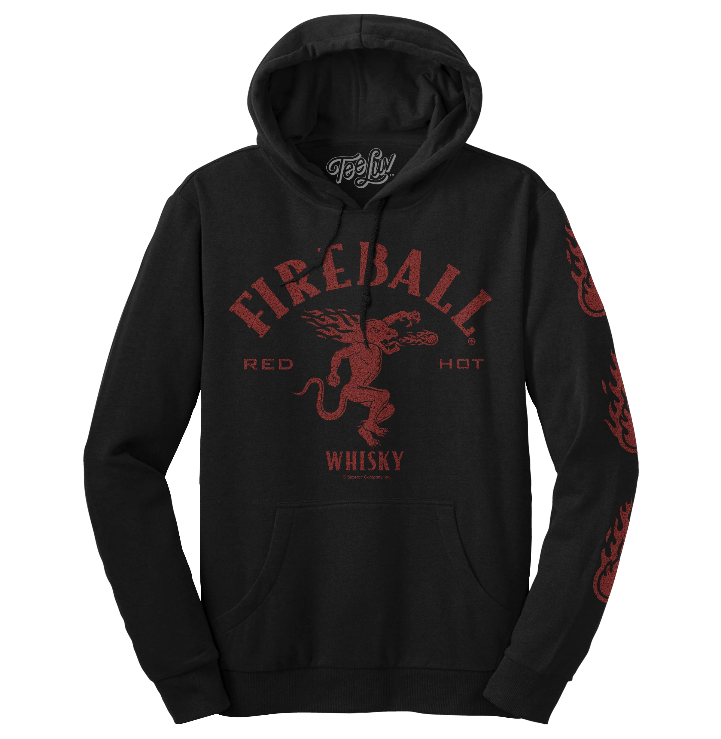 Convenient Fireball Whisky Dragon Hooded Sweatshirt - Black Secure