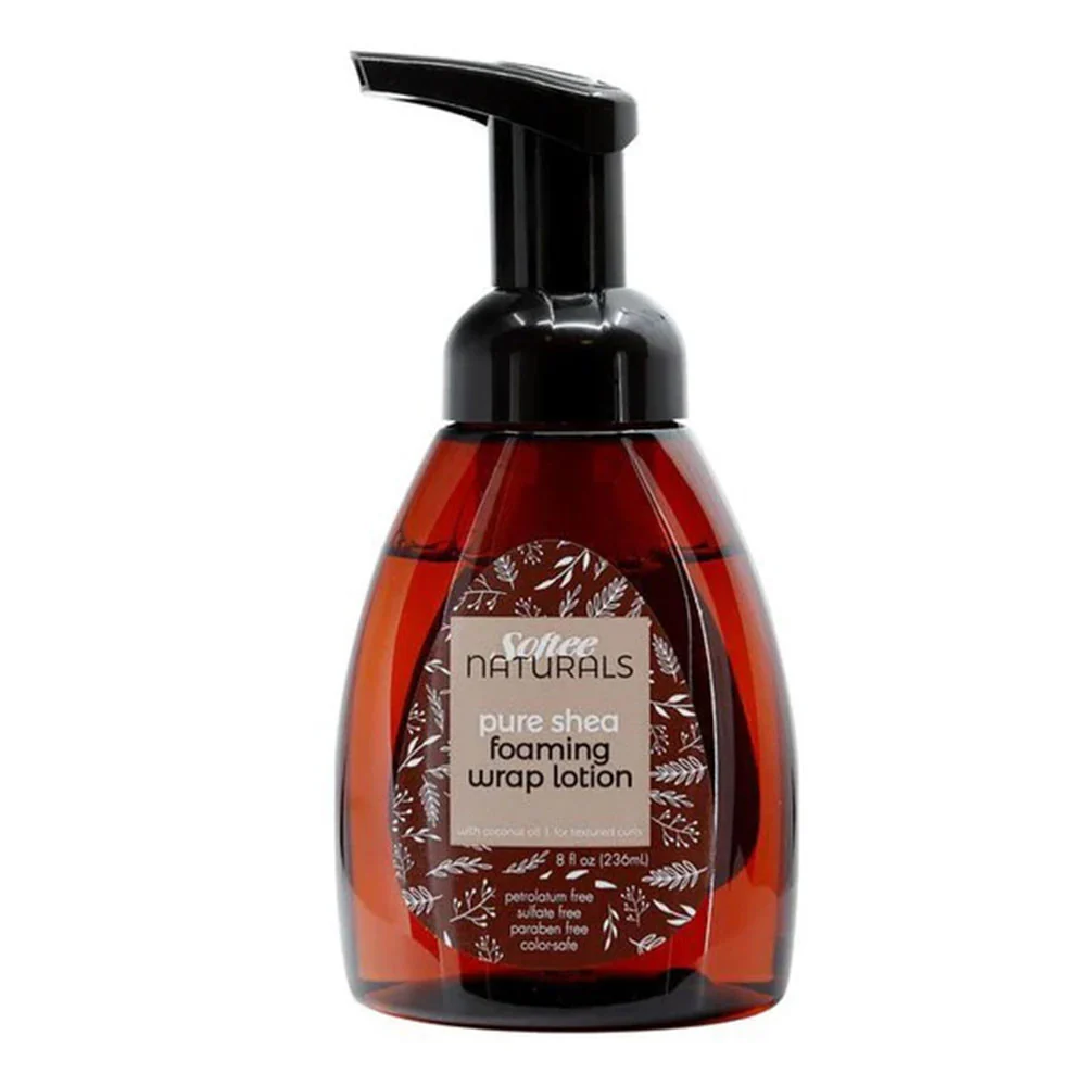 Premium Softee Naturals Pure Shea Foaming Wrap Lotion with Coconut Oil 8 Oz Secure