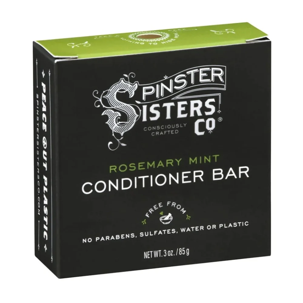 Reusable Spinster Sisters Rosemary Mint Conditioner Bar 3 Oz Classic