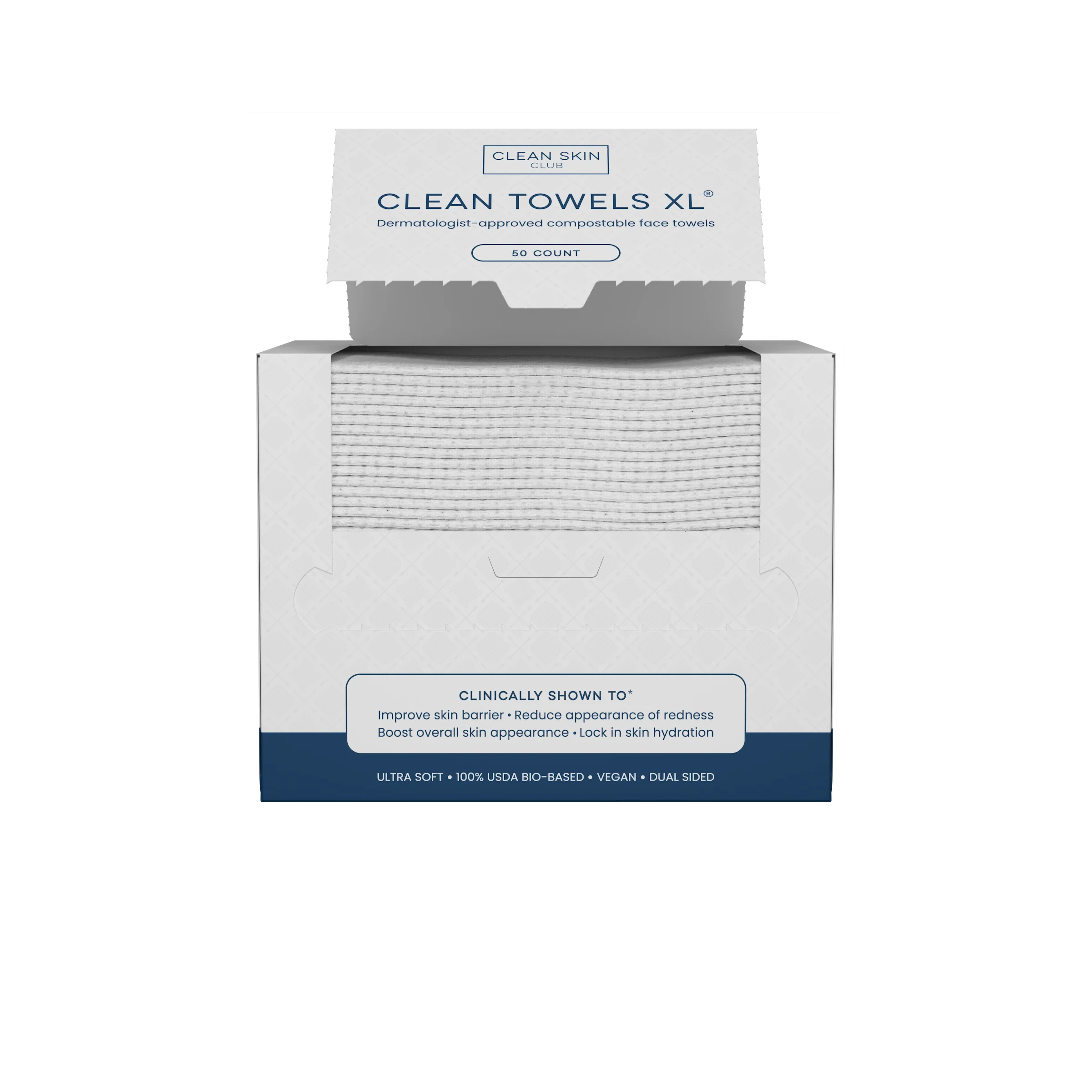 Next-Generation Clean Towels™ XL Disposable Face Towels 50 Count Comfortable