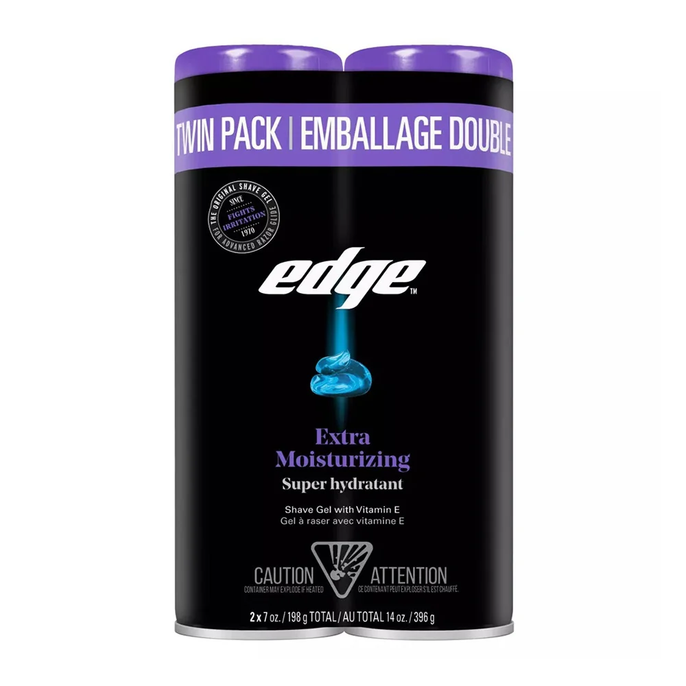 Excellent Edge Extra Moisturizing Mens Shave Gel Twin Pack 14 Oz Quality