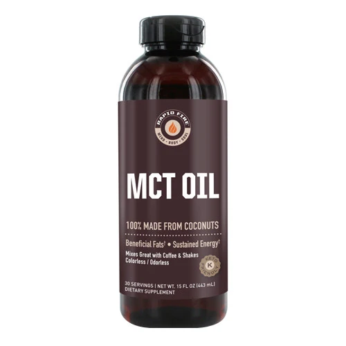 Exceptional Rapid Fire Mct Oil with Beneficial Fats Coconuts 15 Oz Breathable