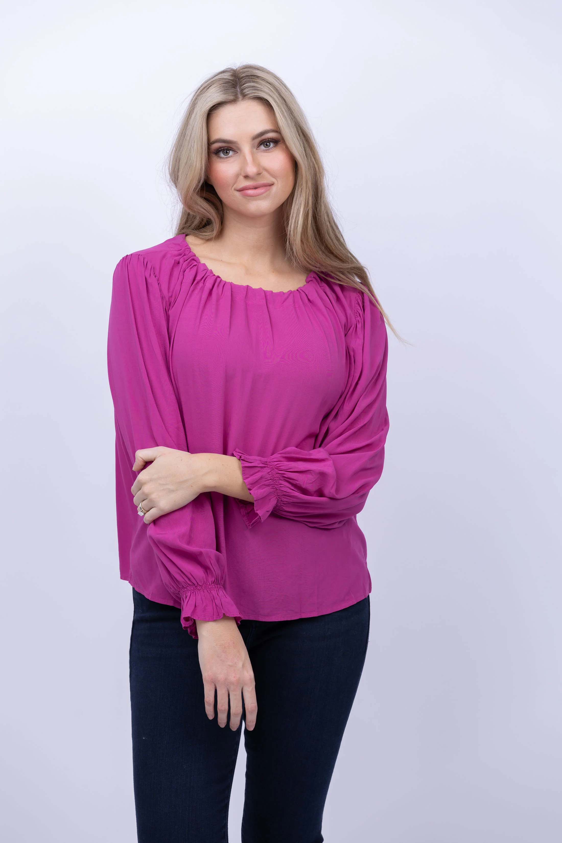 Sustainable Velvet by Graham Spencer Bristol Top in Lady Convenient