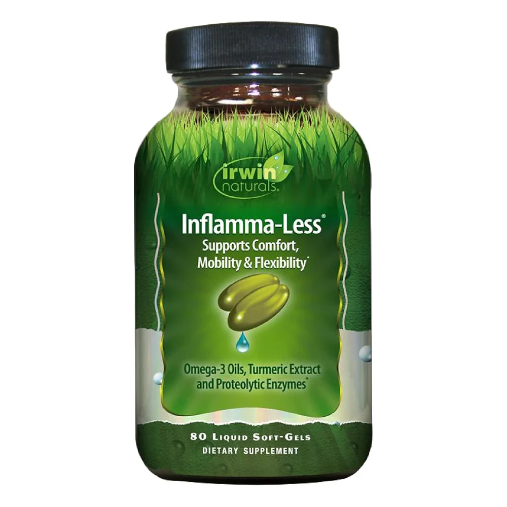 Easy-to-Use Irwin Naturals Inflamma Less with Omega Oil Muscle comfort and Flexibility Vitamin Softgels 80Ea Sustainable