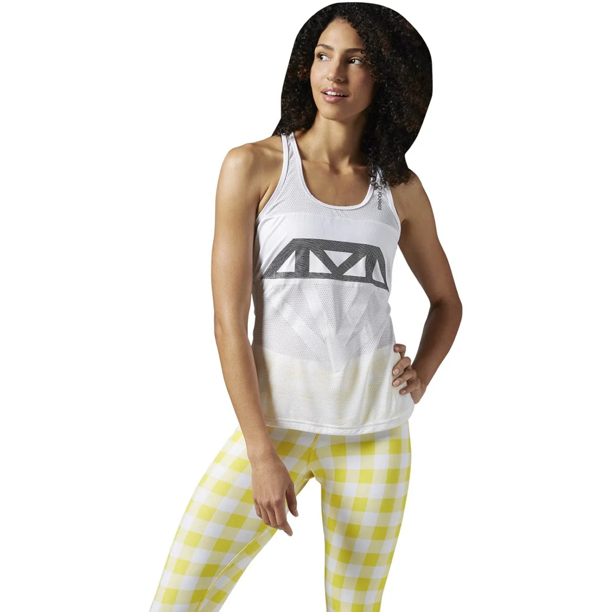 Breathable Reebok Women's Diamond Mesh Graphic Tank Soft