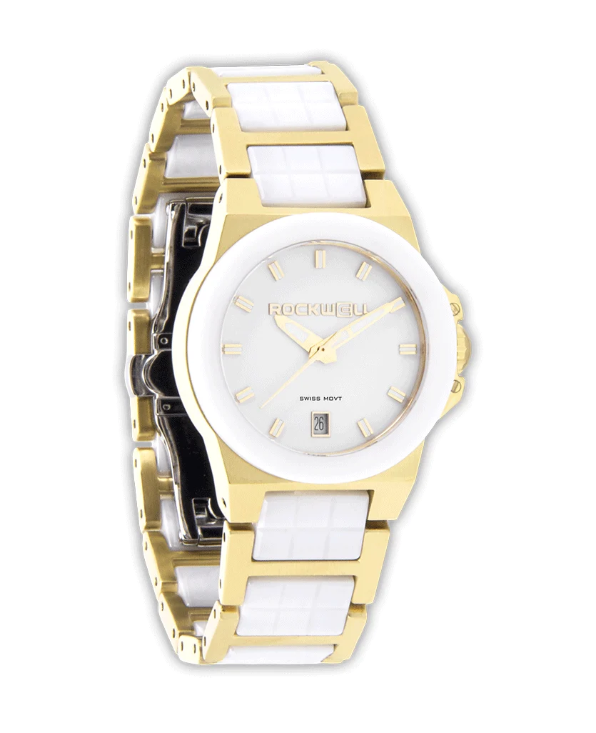 Classic Katelynn Gold White Ceramic Watch Effective