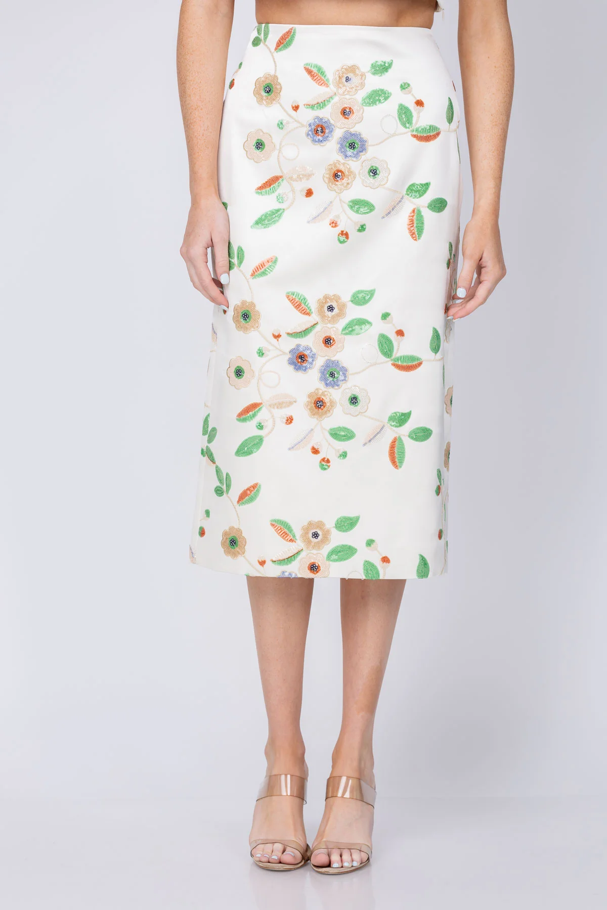 Expertly Made Alexis Lia Skirt in Floral Sequins Innovative
