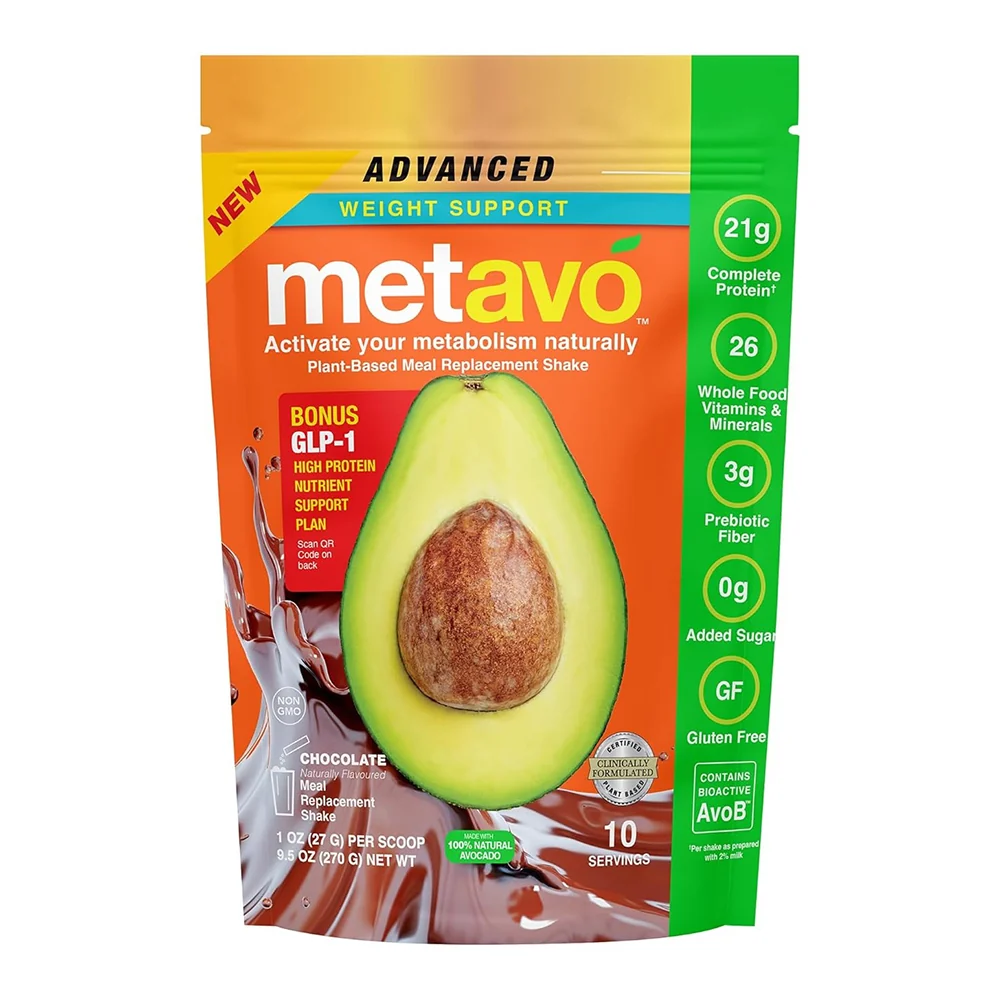 Quality Metavo Advanced Weight Support Plant Based Meal Shake Chocolate Flavor with Natural Avocado 9.5Oz 270g Casual