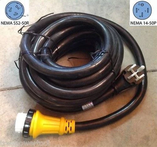 Expertly Made 30' 50 Amp RV Power Electric Cord with Twist Lock Locking Connector 6 3 8 1 Trusted