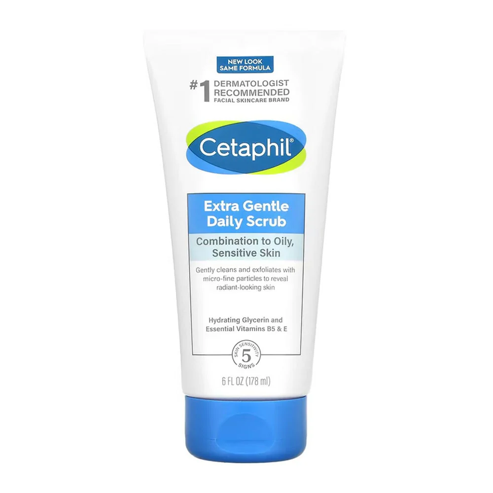 Clean Cetaphil Extra Gentle Daily Face Scrub For All Skin Types 6 Oz Premium