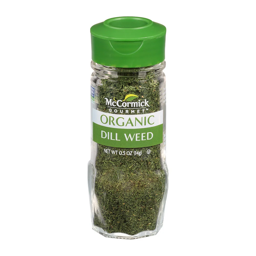 Official McCormick Gourmet Organic Dill Weed 0.5 Oz Green