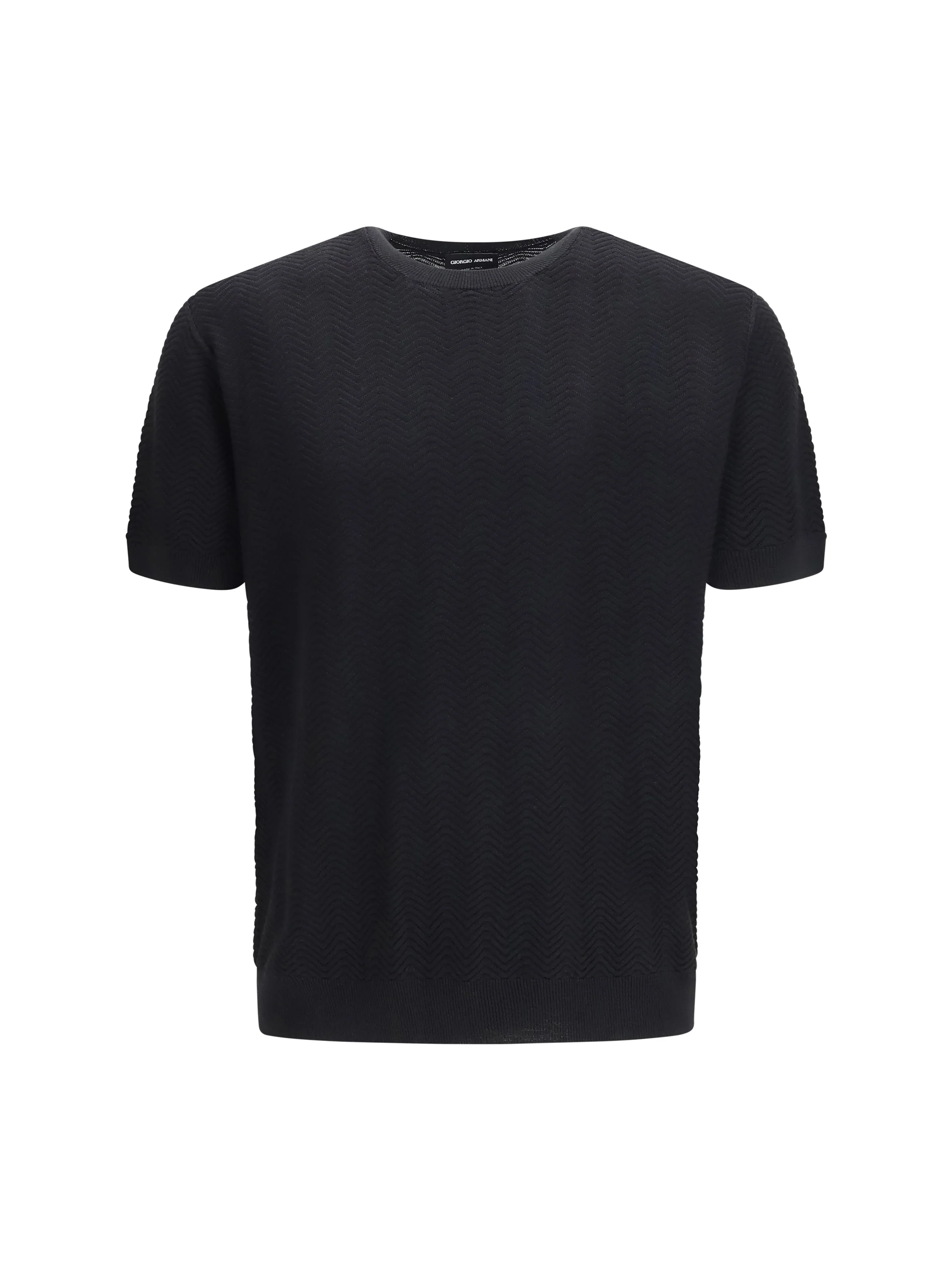 Authentic Sweater Short-Sleeve Cotton-Silk Black Casual