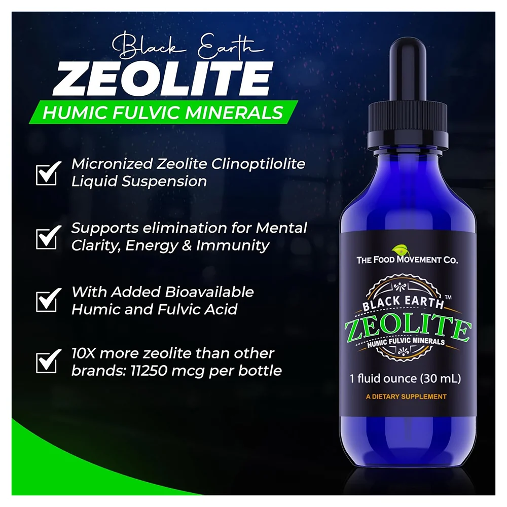 Artisan The Food Movement Co Black Earth Zeolite Dietary Supplement 1Oz 30ml Smooth