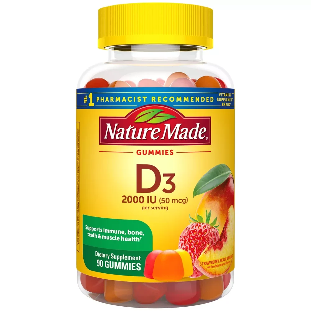 Proven Nature Made Vitamin D Adult Gummies Supports Bone Joint And Immune Health 90 Ea Soft