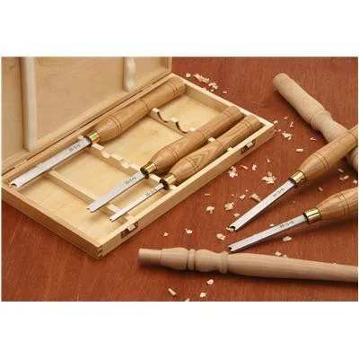 Consistent 5 Piece Hss High Speed Steel Beading Lathe Turning Tool Set for Woodworking Detailed