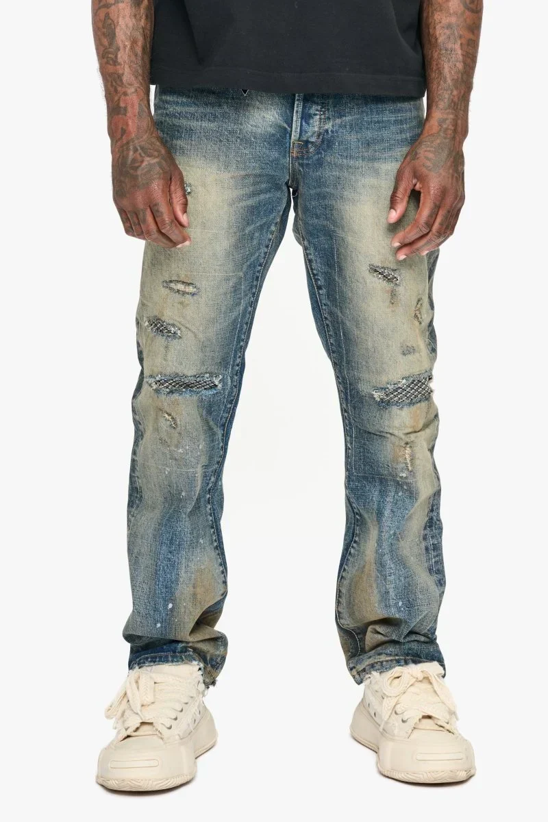 Dependable Valabasas Pox Straight Leg Jeans - Dirty Vintage Wash Original Design