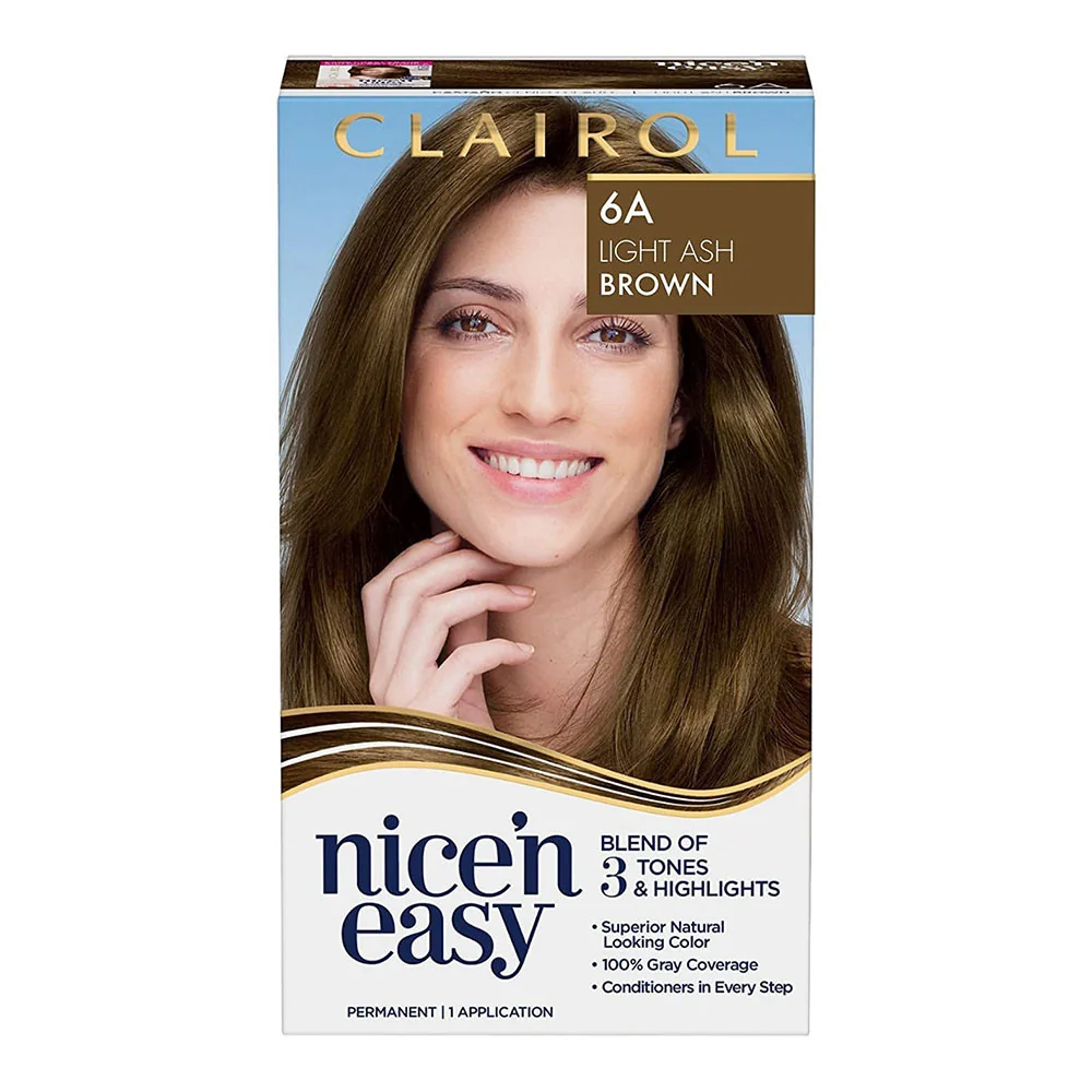 Organic Clairol Nice N Easy Permanent Hair Color 6A Light Ash Brown 1 Ea Premium