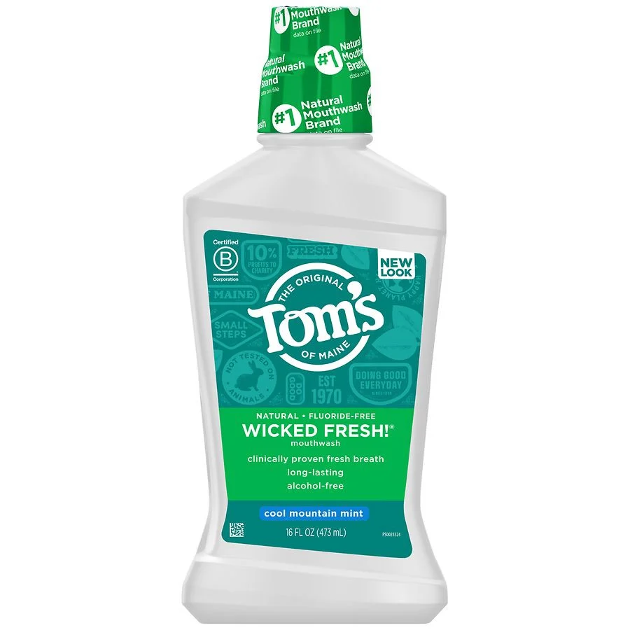 Proven Toms Of Maine Long Lasting Wicked Fresh Mouthwash Cool Mountain Mint 16 Oz Natural