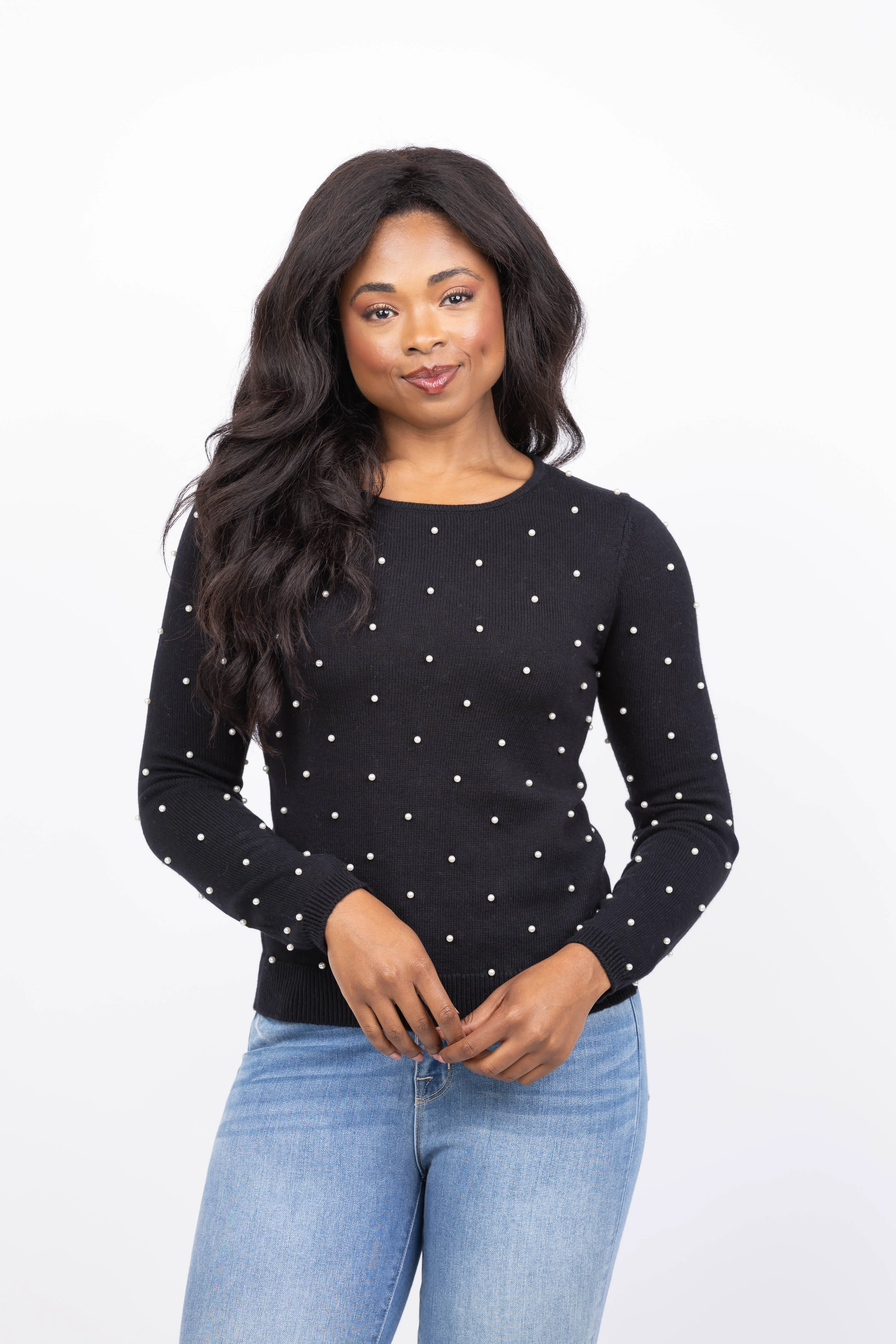 Carefully Designed Tyler Boe Pearl Pull Over Sweater in Black High-Performance