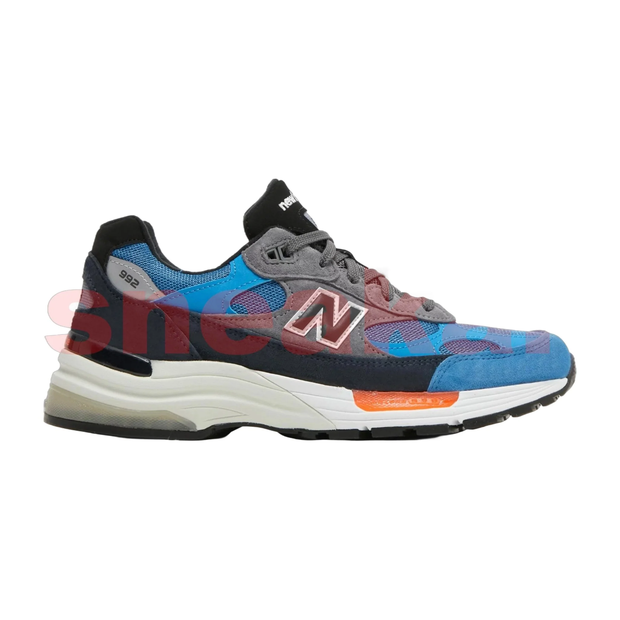 Advanced New Balance Men's 992 'Black Blue Grey' Sneakers Flexible
