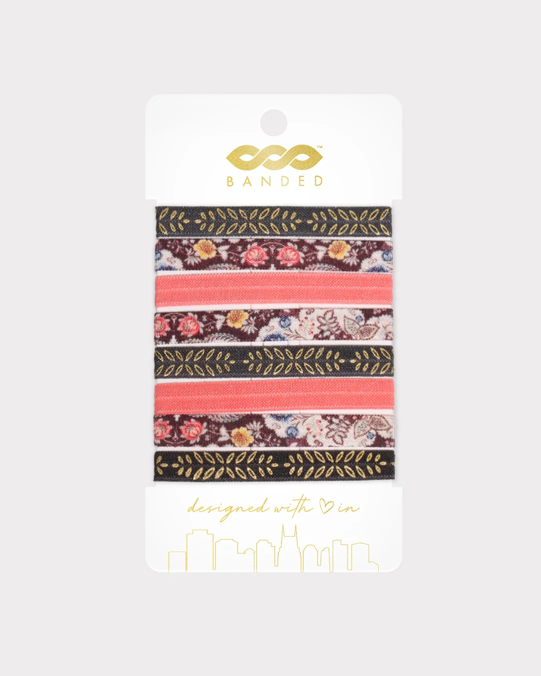 Casual Wildflower Hour Hair Tie - 8 Pack Relaxed