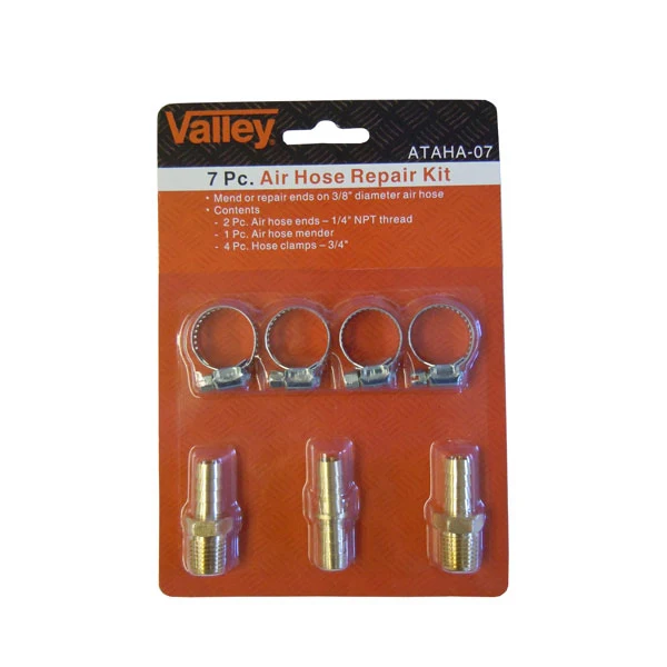 Optimized 7 Pc 3 8 Dia Air Hose Repair Kit - Air hose ends 1 4 NPT thread air hose mender clamps Smart