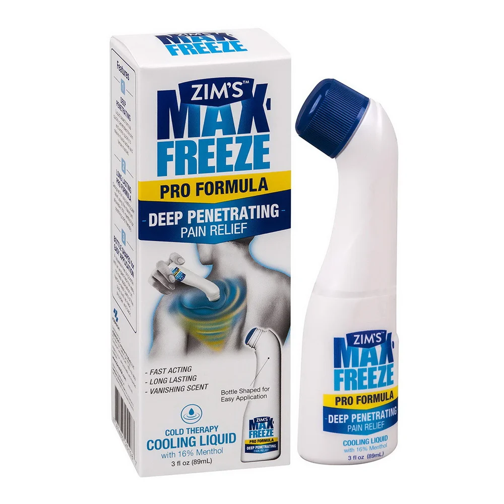 Sustainable Zims Max ze Pro Formula Deep Penetrating Pain Relief Cooling Liquid 3 Oz Genuine