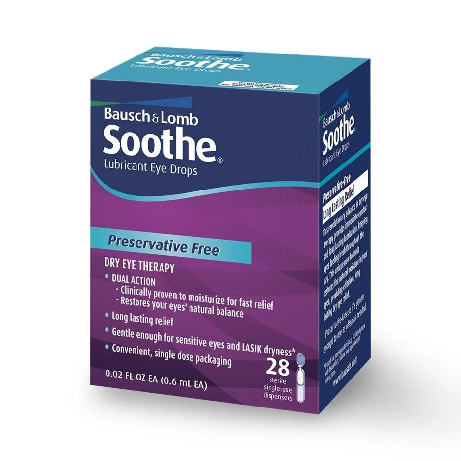 Exceptional Bausch And Lomb Soothe Lubricant Preservative Eye Drops - 0.02 Oz 28 Dispensers Unique