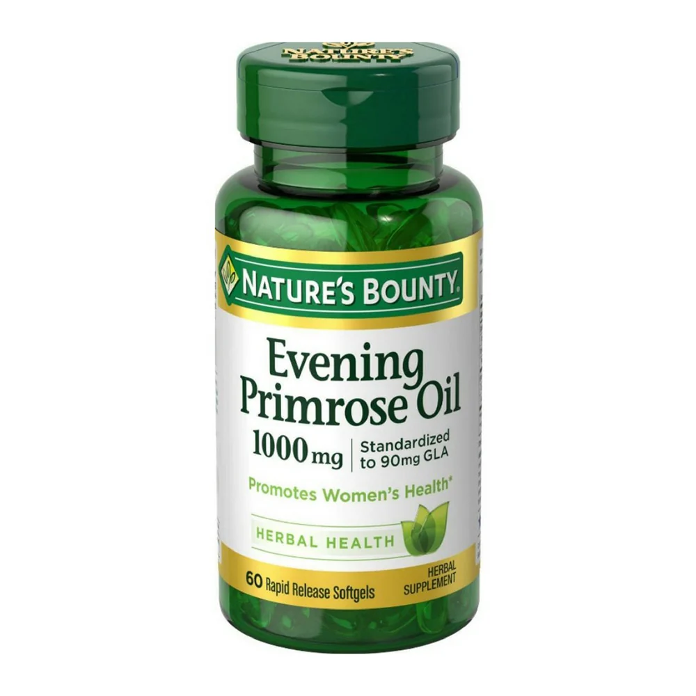 Detailed Natures Bounty Evening Primrose Oil 1000 mg Softgels for Womens Health 60Ea Fashionable