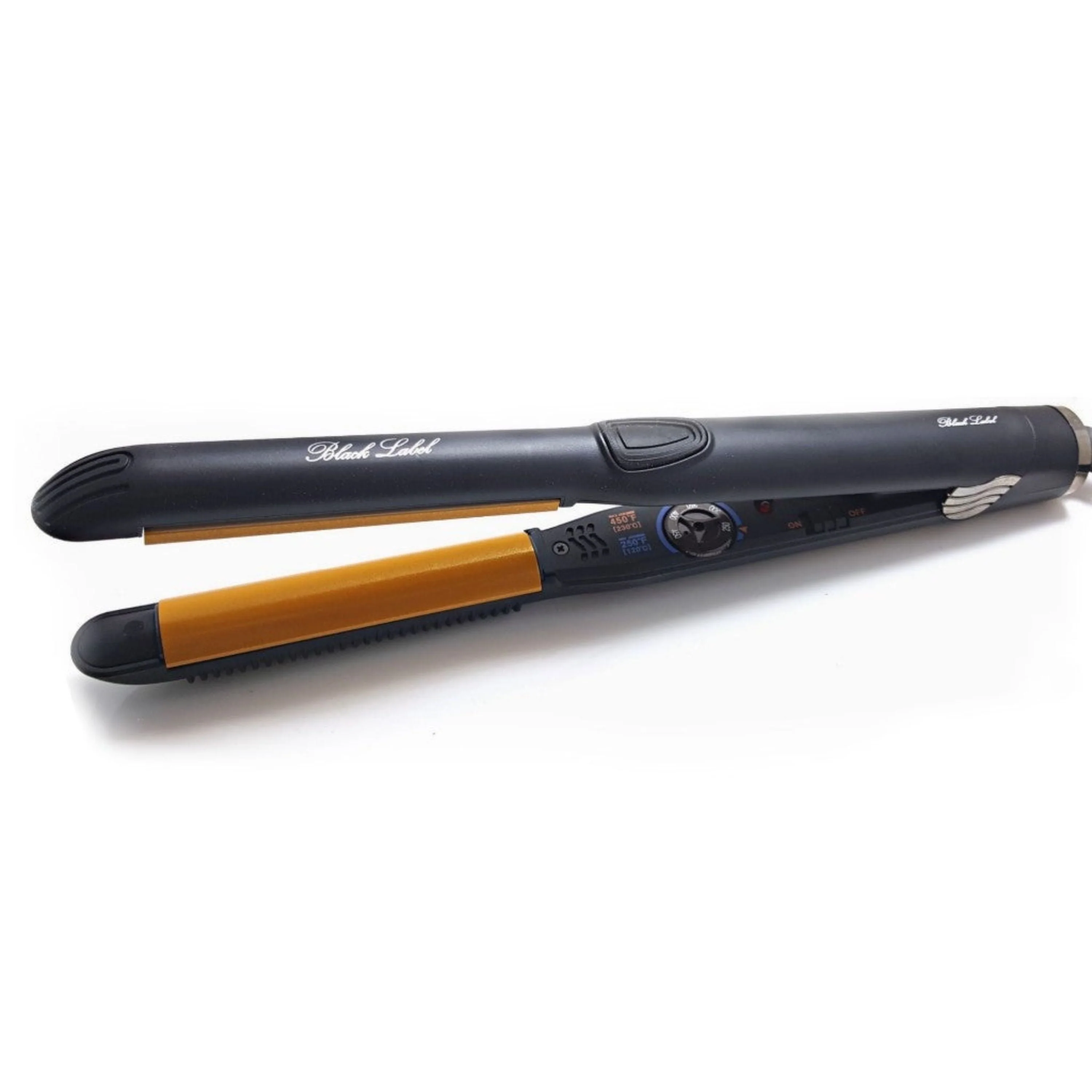 Elegant Black Label Professional Round 1 Infrared Nano Tech Solid Ceramic Flat Iron Practical
