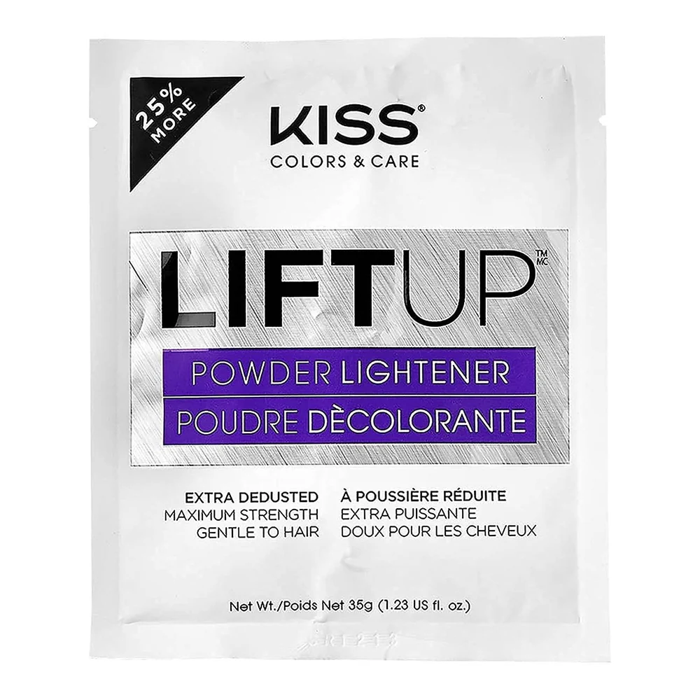 High-End Kiss Lift Up Powder Lightener Packettes for Hair Bleaching Highlighting and Lightening 1.23Oz 35g Solid