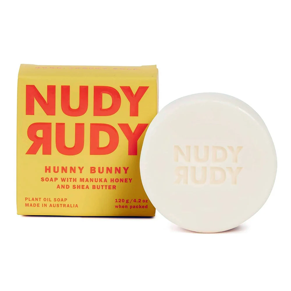 Consistent Nudy Rudy Hunny Bunny Plant Oil Soap with Manuka Honey and Shea Butter 4.2Oz 120g Minimalist