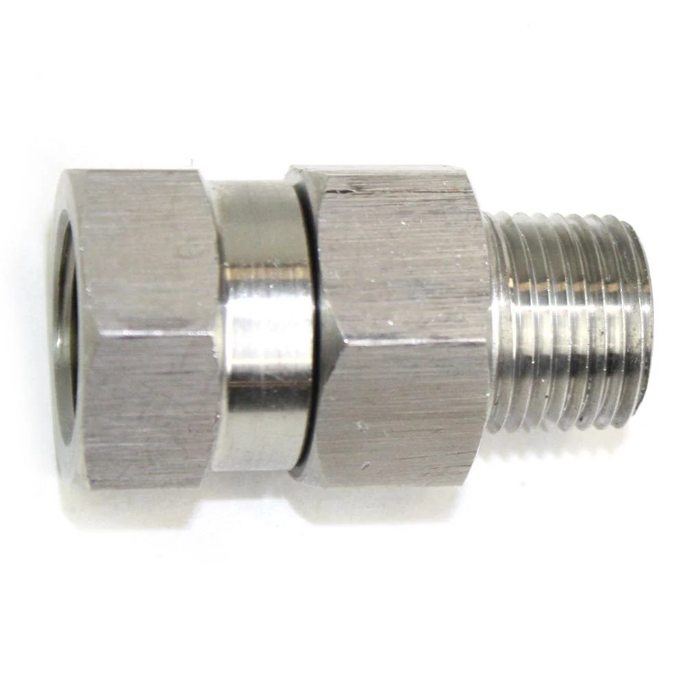 Classic 3 8 MPT x 3 8 FPT NPT Stainless Steel Swivel Fitting - 4000 PSI Soft