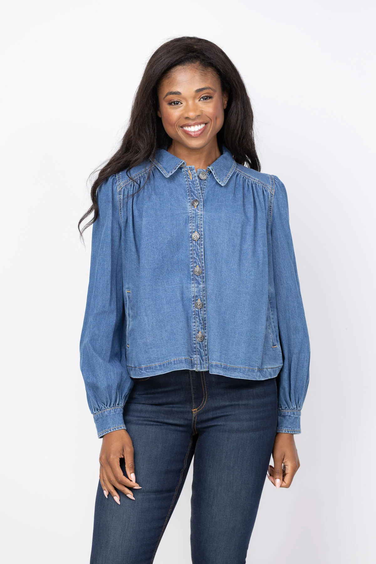 Original Cinq à Sept Lyla Jacket in Light Wash Healthy