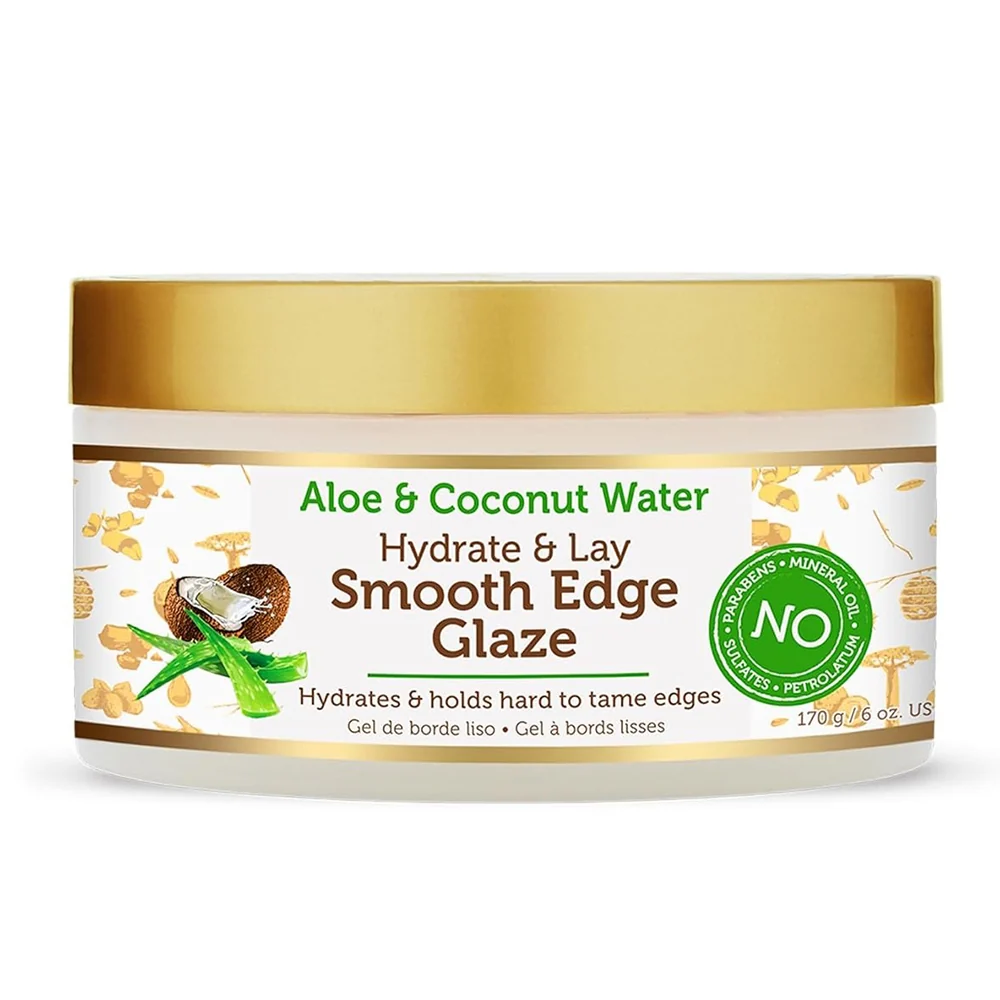 Versatile African Pride Moisture Smooth Edge Glaze Aloe and Coconut Water for Sleek Finish 6Oz 170 Original