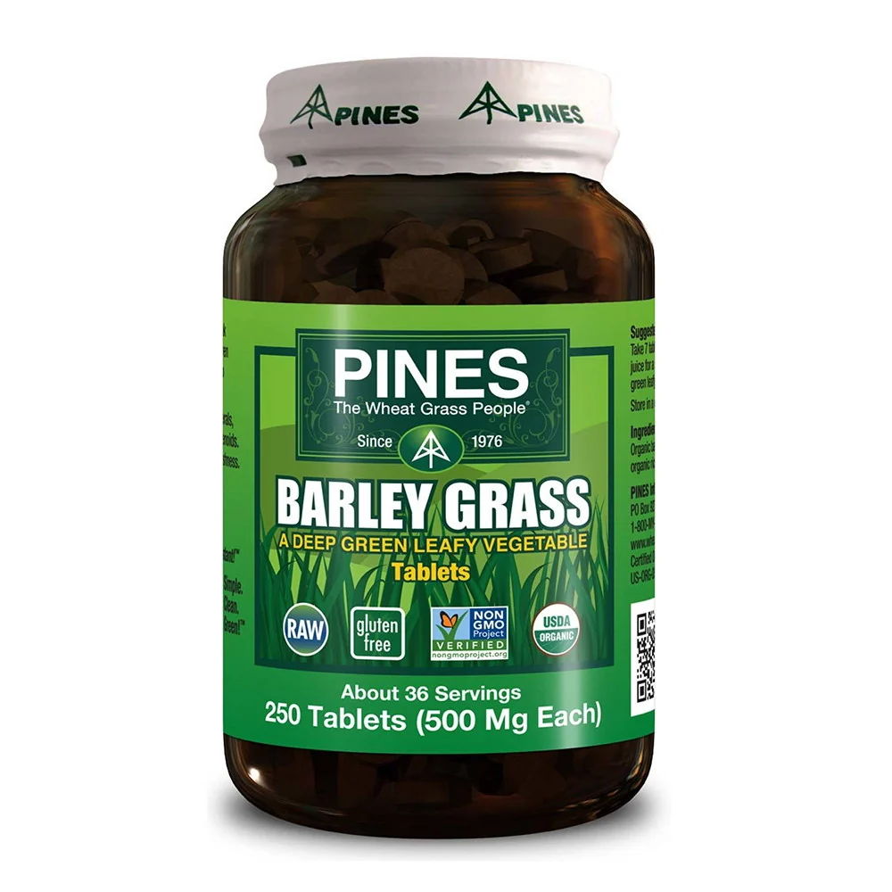 Smooth Pines Barley Grass Tablets Green Leafy Vegitable 250 Ea Elegant