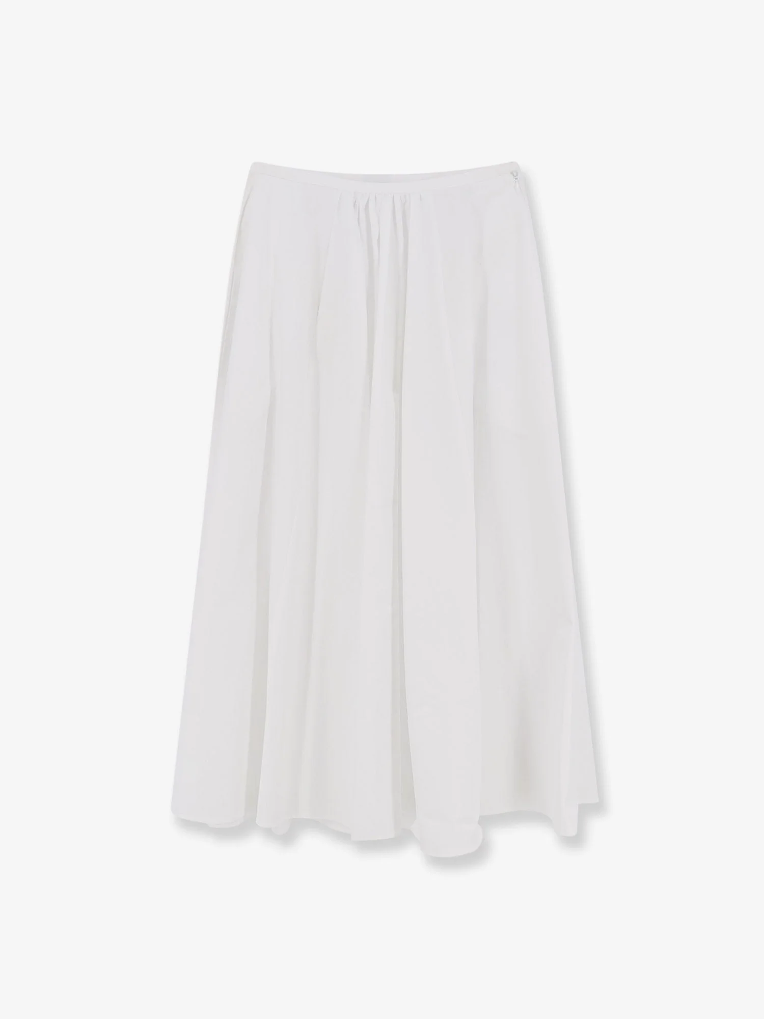 Superior Long Cotton Skirt White Environmentally Friendly