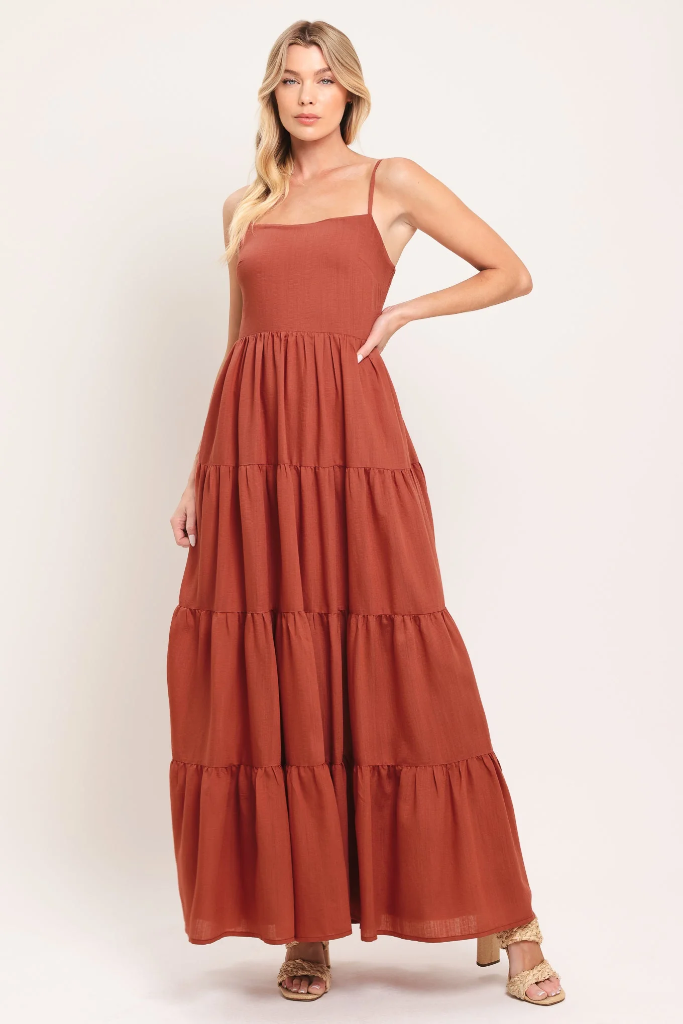 Specialty Desert Sun Woven Maxi Dress Environmentally Friendly