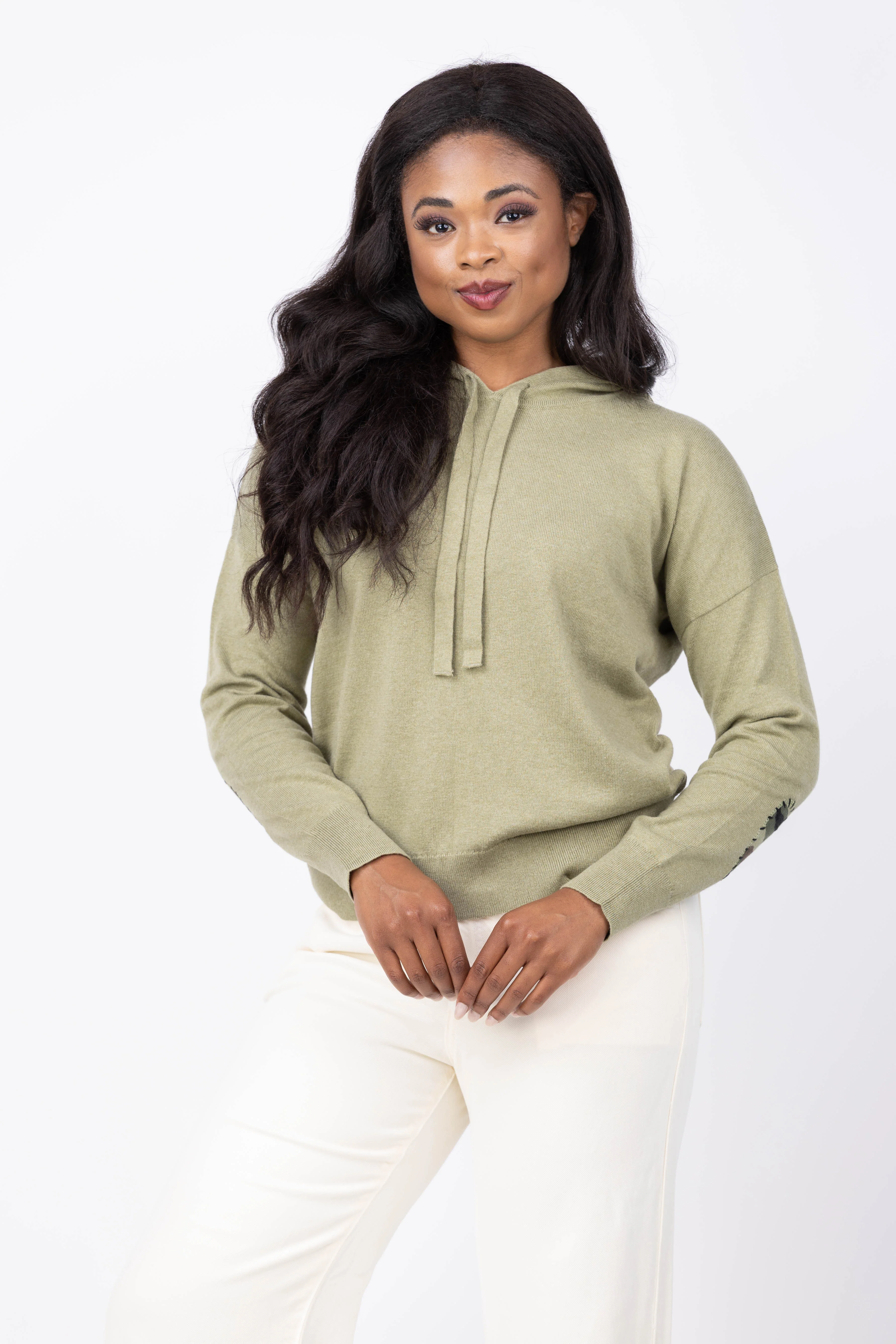 Clean J. Society Camo Heart Patch Hoodie in Army User-Friendly
